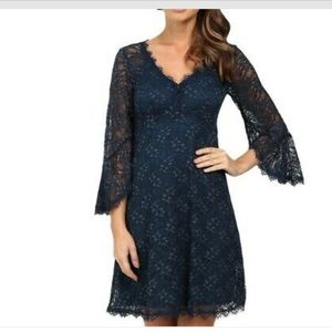 Nanette Lepore Ming Frock Lace Dress In Aegean